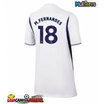 Camisa de Futebol Tottenham Hotspur Mateus Fernandes #18 Equipamento Principal Mulheres 2026-27 Manga Curta